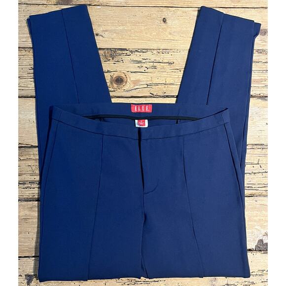 Elle Womens Size 4 Blue Stretch Dress Pants - Picture 1 of 8